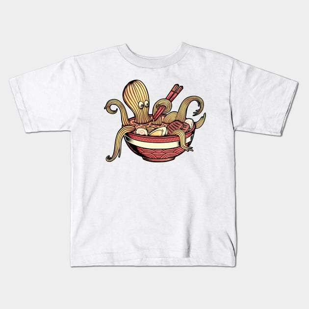 Octo-Ramen Kids T-Shirt by iconicole